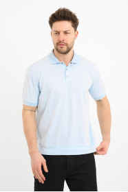 Bosmenti Polo Collar Short Sleeve - LIGHT BLUE
