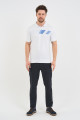 Bosmenti Polo Collar Short Sleeve Printed - NAVY