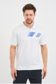 Bosmenti Polo Collar Short Sleeve Printed - BLUE