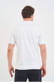 Bosmenti Polo Collar Short Sleeve Printed - BLUE