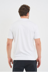Bosmenti Polo Collar Short Sleeve Printed - NAVY