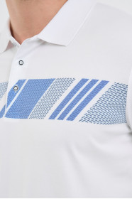 Bosmenti Polo Collar Short Sleeve Printed - NAVY