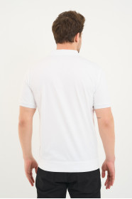 Bosmenti Polo Collar Short Sleeve Printed - GREY