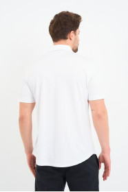 Bosmenti Shirt Collar Short Sleeve Printed - BLUE