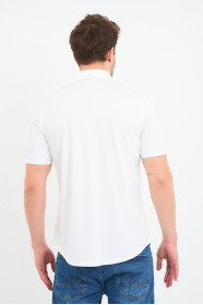 Bosmenti Shirt Collar Short Sleeve Striped - NAVY