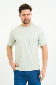 Bosmenti Crew Neck Short Sleeve T-Shirt - MINT