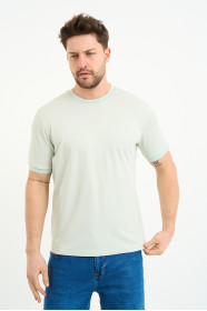 Bosmenti Crew Neck Short Sleeve T-Shirt - MINT