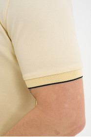 Bosmenti Crew Neck Short Sleeve T-Shirt - YELLOW