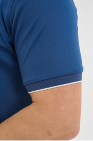 Bosmenti Crew Neck Short Sleeve T-Shirt - INDIGO
