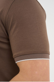 Bosmenti Crew Neck Short Sleeve T-Shirt - MINK