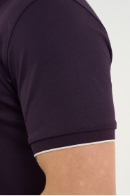 Bosmenti Crew Neck Short Sleeve T-Shirt - DARK PURPLE