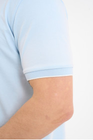 Bosmenti Crew Neck Short Sleeve T-Shirt - LIGHT BLUE