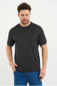 Bosmenti Crew Neck Short Sleeve T-Shirt - DARK GREEN