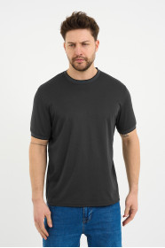 Bosmenti Crew Neck Short Sleeve T-Shirt - DARK GREEN