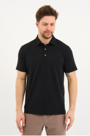 Bosmenti Polo Collar Short Sleeve - BLACK