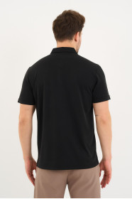 Bosmenti Polo Collar Short Sleeve - BLACK