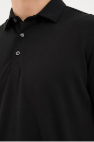 Bosmenti Polo Collar Short Sleeve - BLACK