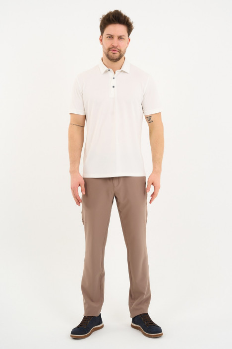 Bosmenti Polo Collar Short Sleeve - WHITE