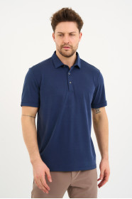 Bosmenti Polo Collar Short Sleeve - NAVY