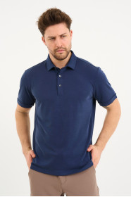 Bosmenti Polo Collar Short Sleeve - NAVY