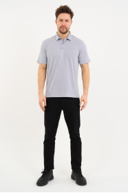 Bosmenti Polo Collar Short Sleeve - GREY