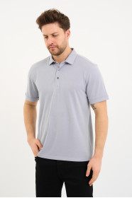 Bosmenti Polo Collar Short Sleeve - GREY