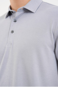 Bosmenti Polo Collar Short Sleeve - GREY