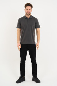 Bosmenti Polo Collar Short Sleeve - SMOKE