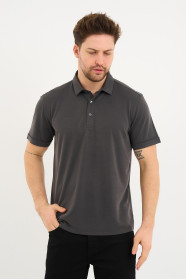 Bosmenti Polo Collar Short Sleeve - SMOKE