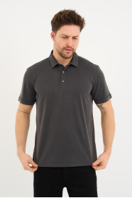 Bosmenti Polo Collar Short Sleeve - SMOKE