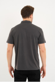 Bosmenti Polo Collar Short Sleeve - SMOKE