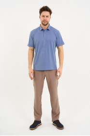 Bosmenti Polo Collar Short Sleeve - INDIGO