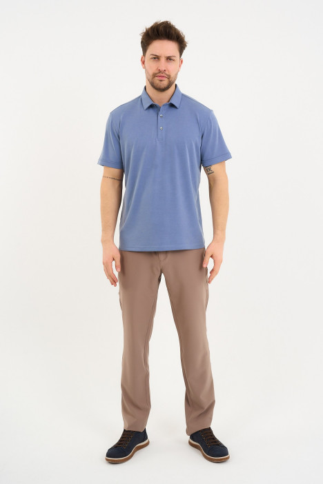 Bosmenti Polo Collar Short Sleeve - INDIGO