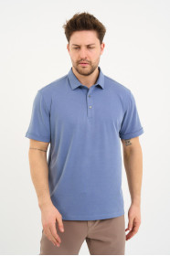 Bosmenti Polo Collar Short Sleeve - INDIGO