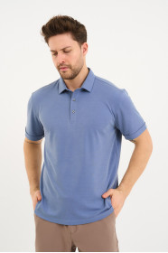 Bosmenti Polo Collar Short Sleeve - INDIGO