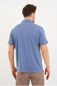 Bosmenti Polo Collar Short Sleeve - INDIGO