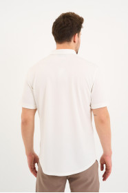 Bosmenti Shirt Collar Short Sleeve - WHITE