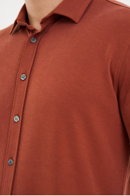 Bosmenti Shirt Collar Short Sleeve - TERRACOTTA