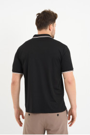 Bosmenti Polo Collar Short Sleeve - BLACK
