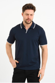 Bosmenti Polo Collar Short Sleeve - NAVY