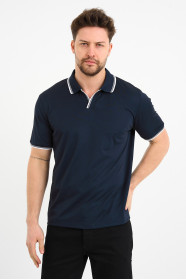 Bosmenti Polo Collar Short Sleeve - NAVY
