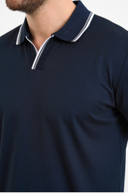 Bosmenti Polo Collar Short Sleeve - NAVY