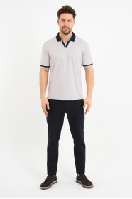 Bosmenti Polo Collar Short Sleeve - LILAC