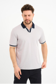 Bosmenti Polo Collar Short Sleeve - LILAC