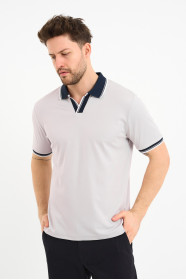 Bosmenti Polo Collar Short Sleeve - LILAC