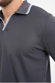 Bosmenti Polo Collar Short Sleeve - SMOKE