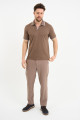 Bosmenti Polo Collar Short Sleeve - BEIGE