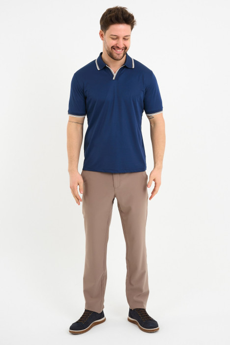 Bosmenti Polo Collar Short Sleeve - MARINE