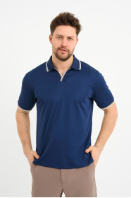 Bosmenti Polo Collar Short Sleeve - MARINE