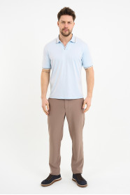 Bosmenti Polo Collar Short Sleeve - BLUE-MINK